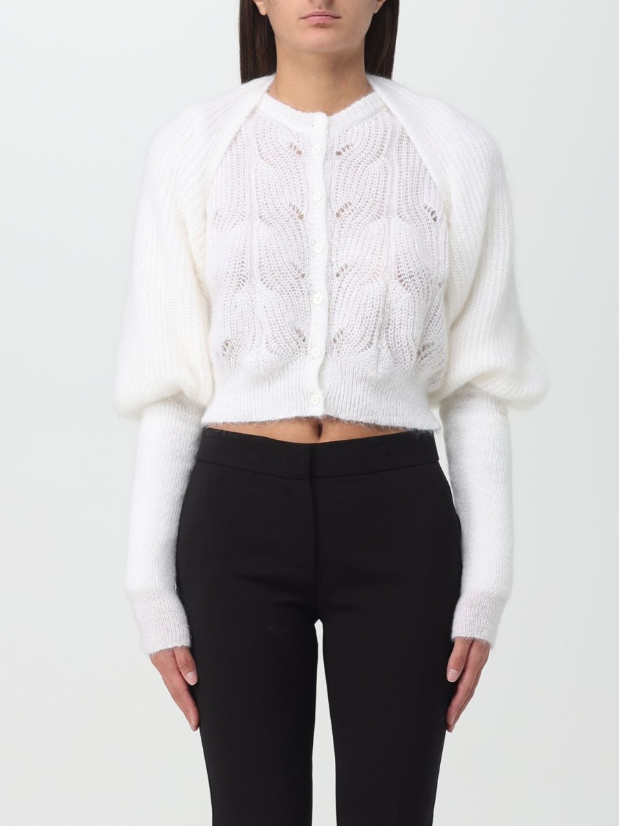 Cardigan in White for Women from Giglio GOOFASH