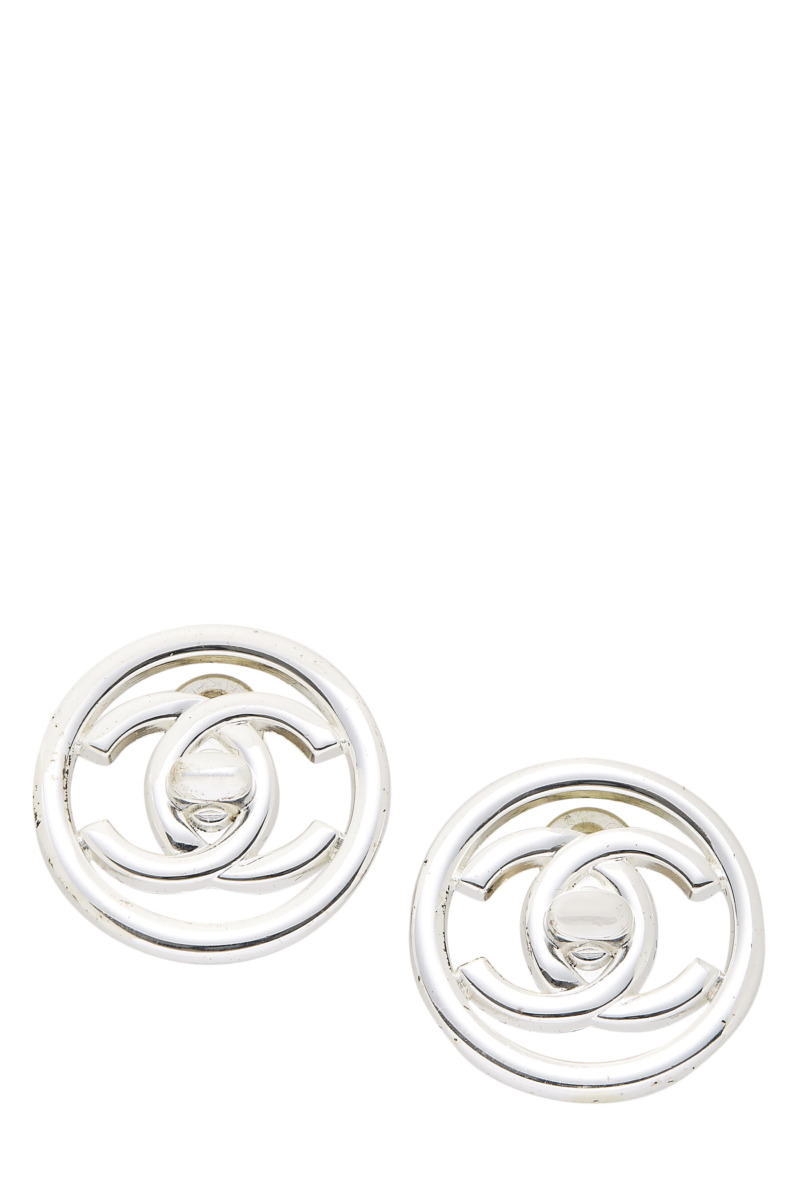 Chanel Ladies Earrings in Silver WGACA GOOFASH
