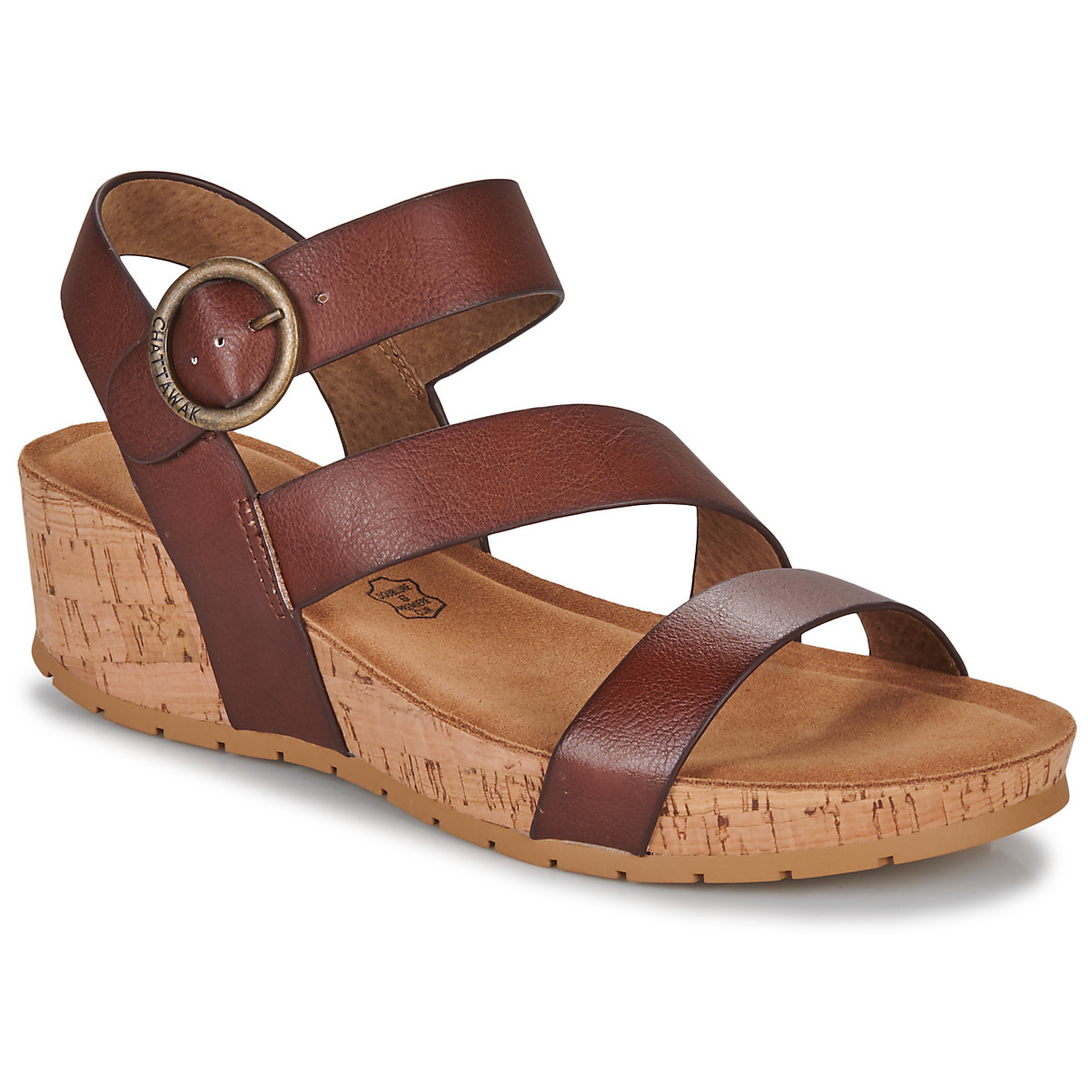 Chattawak - Womens Brown Sandals from Spartoo GOOFASH