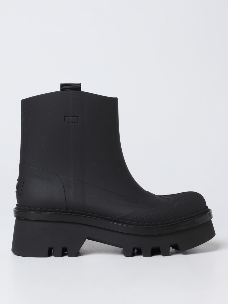 Chloé - Black Flat Boots for Woman at Giglio GOOFASH