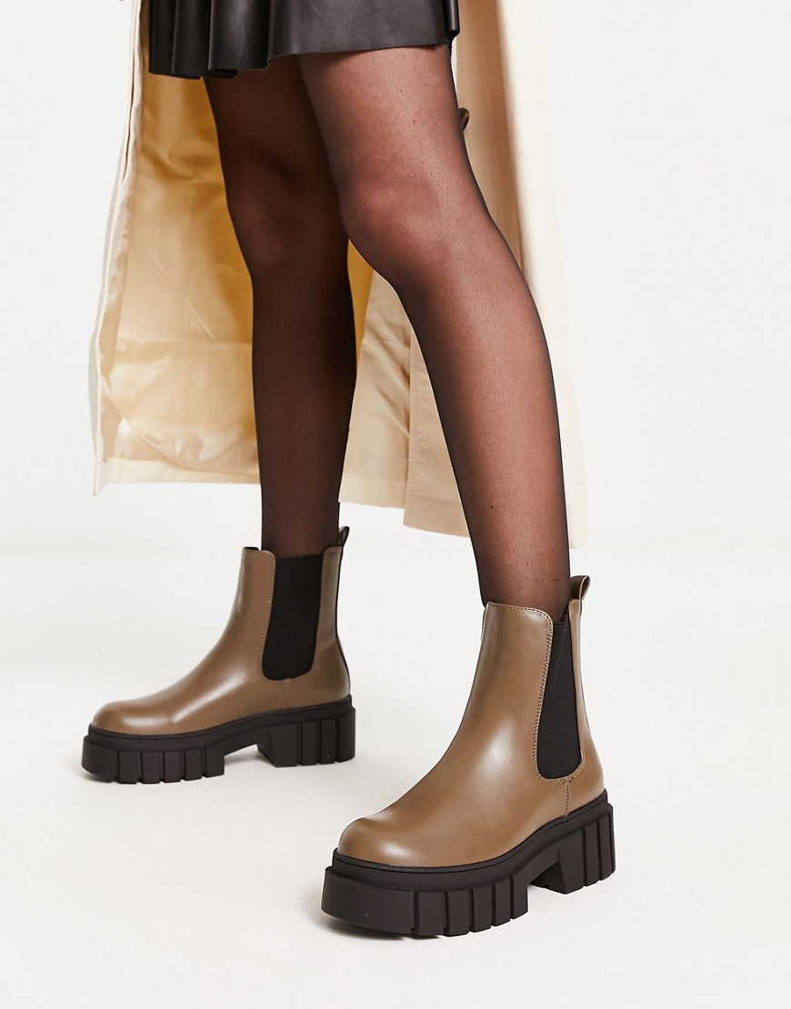 Chunky Boots in Green for Women by Asos GOOFASH