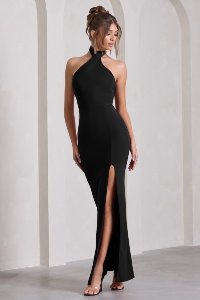 Club L London - Black Maxi Dress for Woman GOOFASH