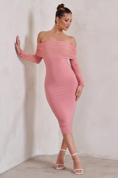 Club L London - Midi Dress Pink for Woman GOOFASH