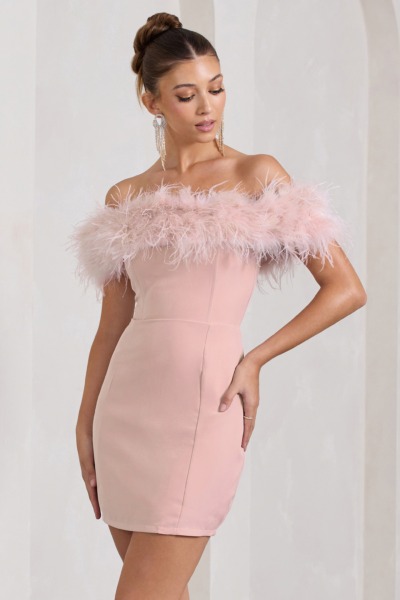 Club L London Pink Womens Mini Dress GOOFASH