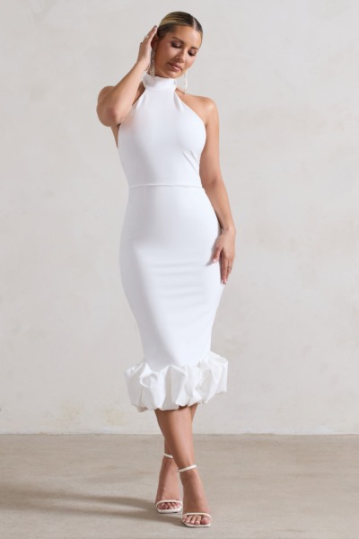 Club L London - Woman Midi Dress - White GOOFASH