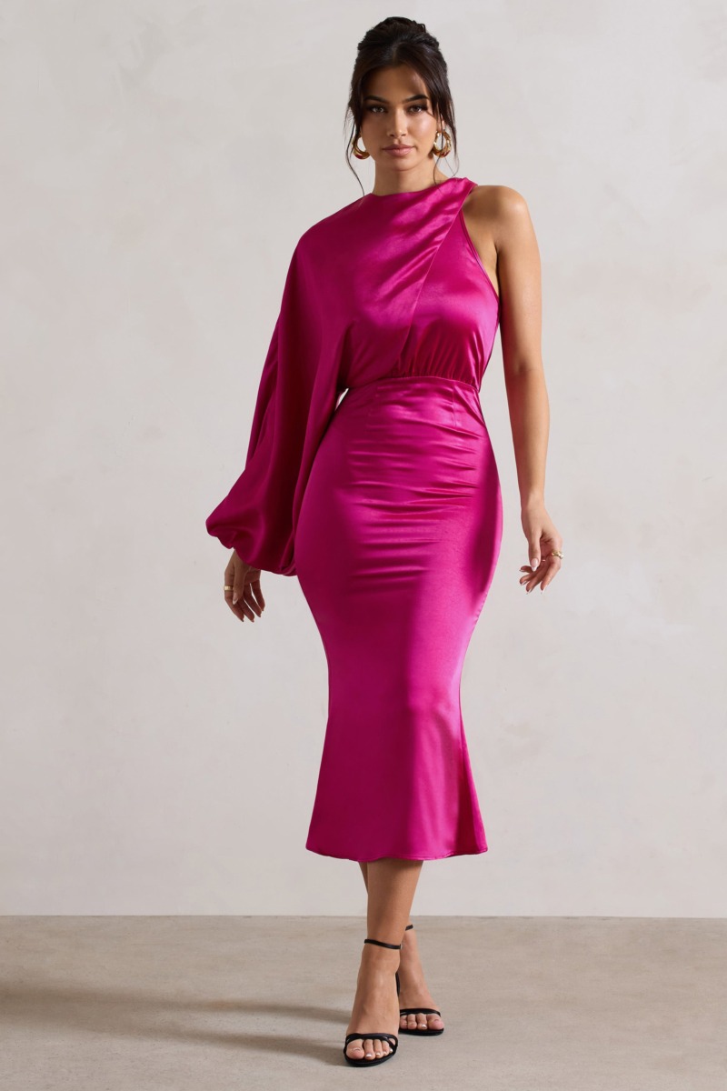 Club L London - Womens Midi Dress Pink GOOFASH