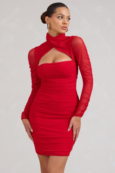 Club L London - Womens Mini Dress Red GOOFASH