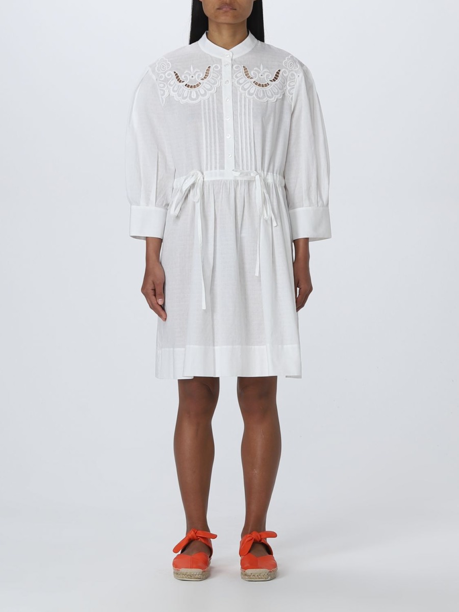 Dress White for Woman at Giglio GOOFASH