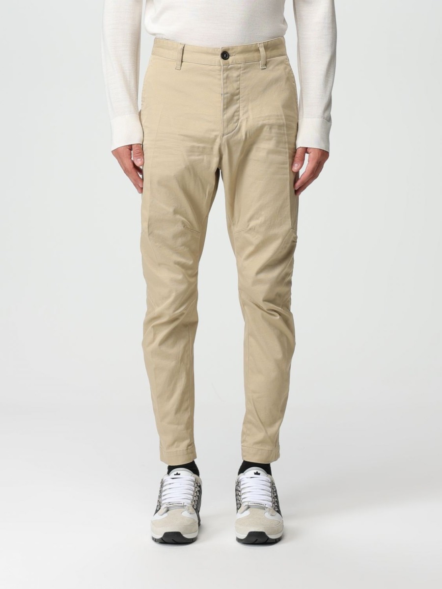 Dsquared2 - Gent Sand Trousers by Giglio GOOFASH