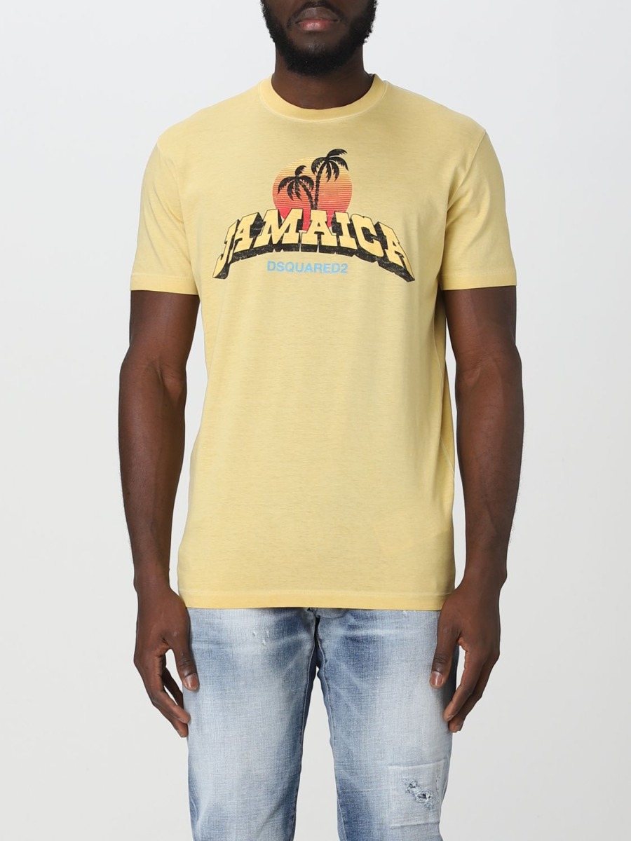 Dsquared2 - Men Grey T-Shirt by Giglio GOOFASH