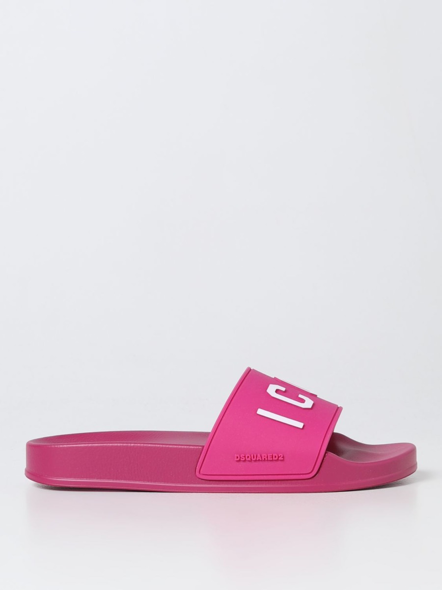 Dsquared2 Pink Flat Sandals for Women by Giglio GOOFASH