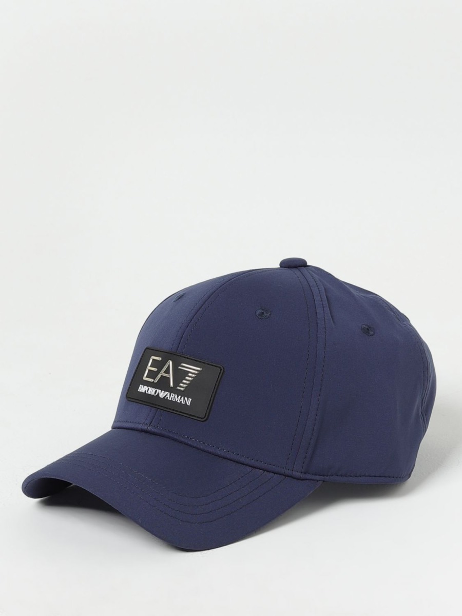 EA7 Gent Hat Blue - Giglio GOOFASH