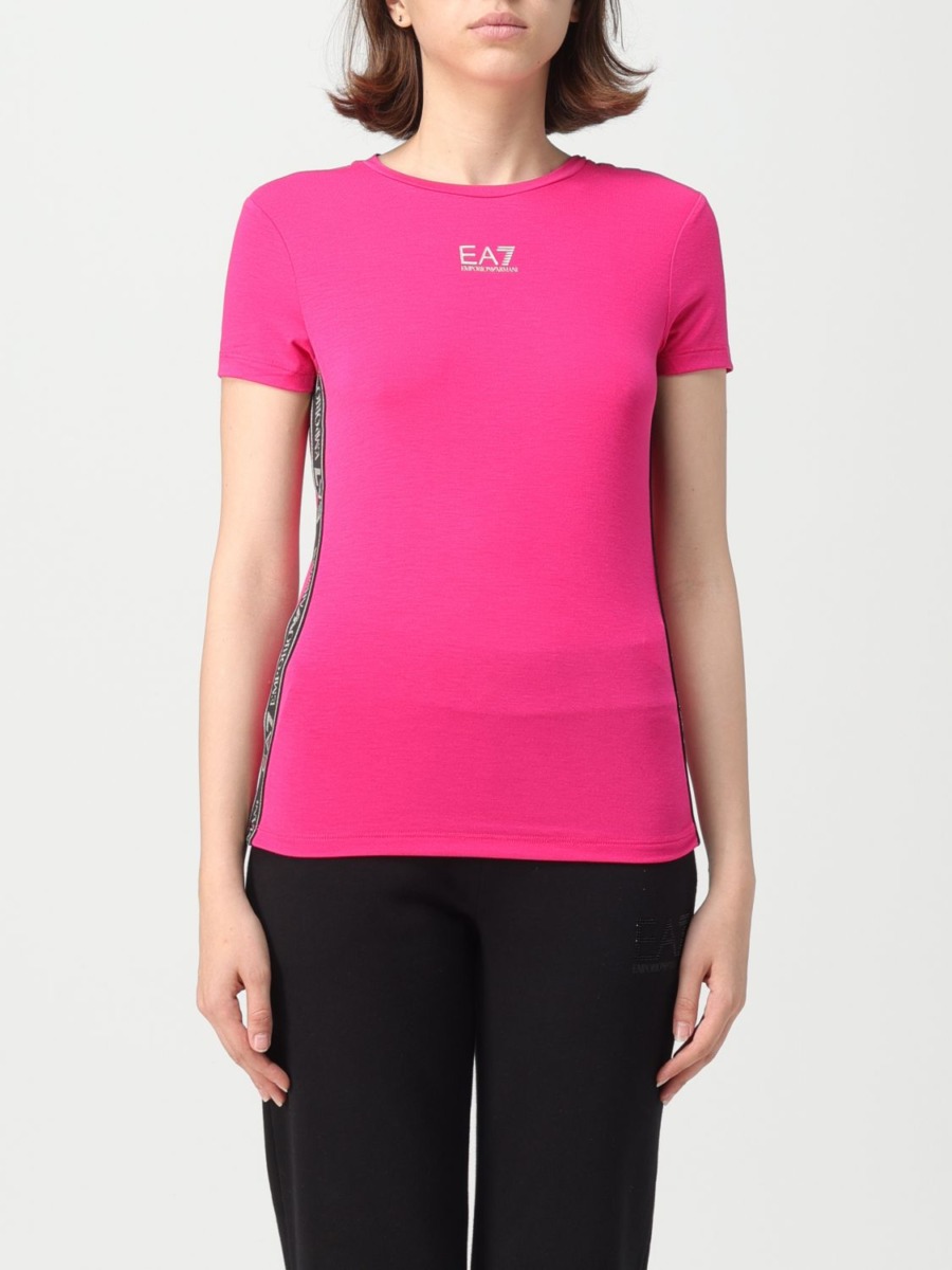 EA7 Ladies Pink T-Shirt by Giglio GOOFASH