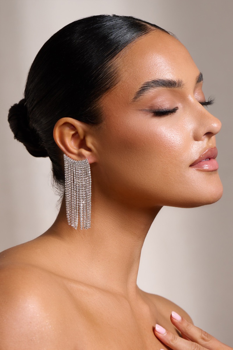 Earrings Silver for Woman by Club L London GOOFASH