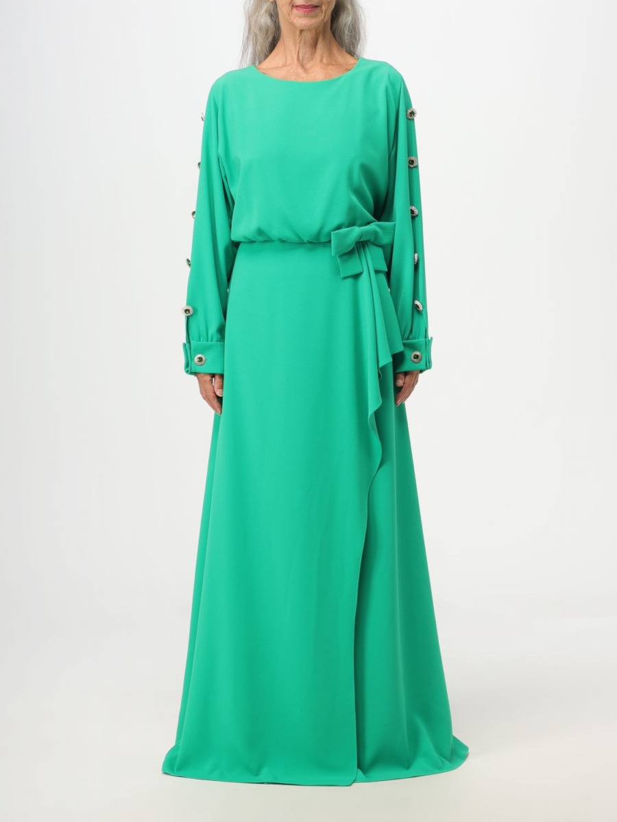 Edward Achour Paris Green Dress - Giglio GOOFASH