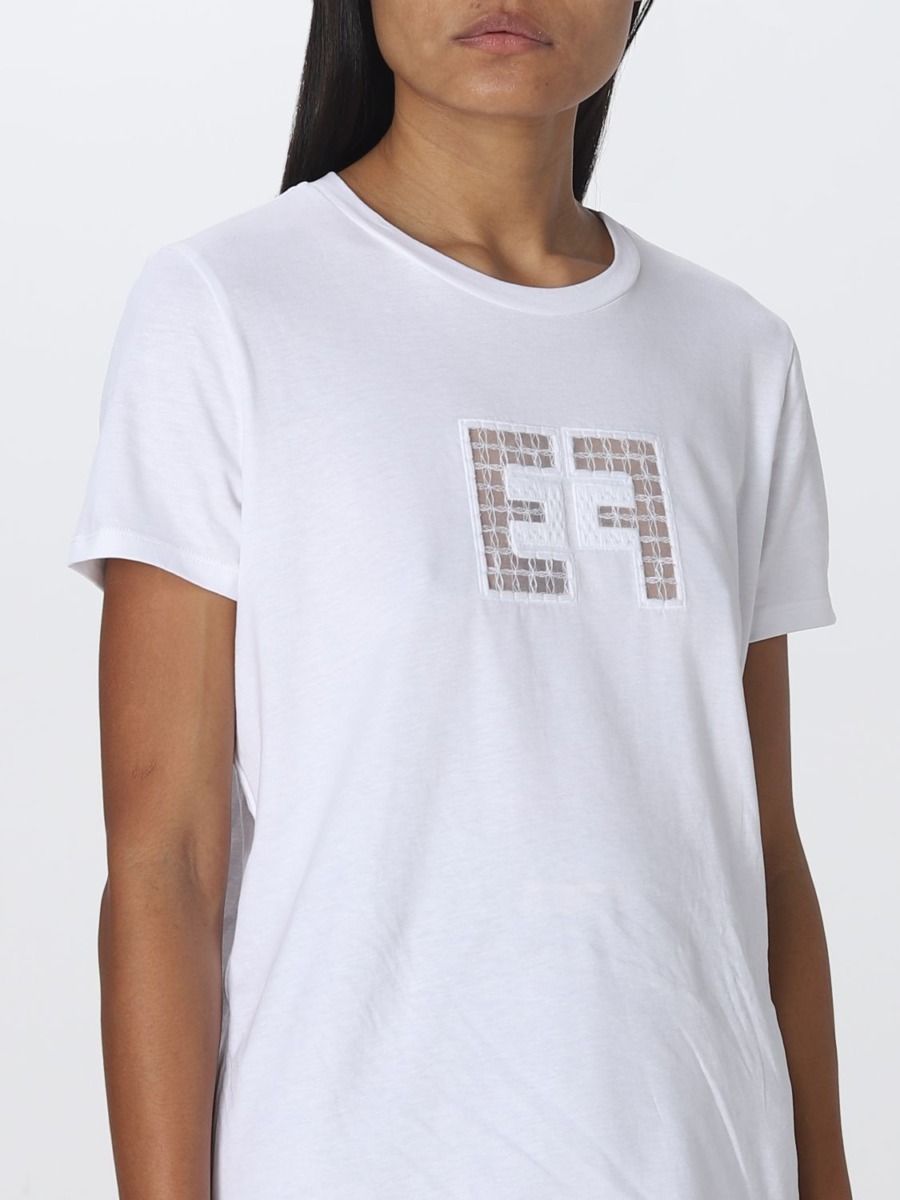 Elisabetta Franchi - Woman T-Shirt in White - Giglio GOOFASH