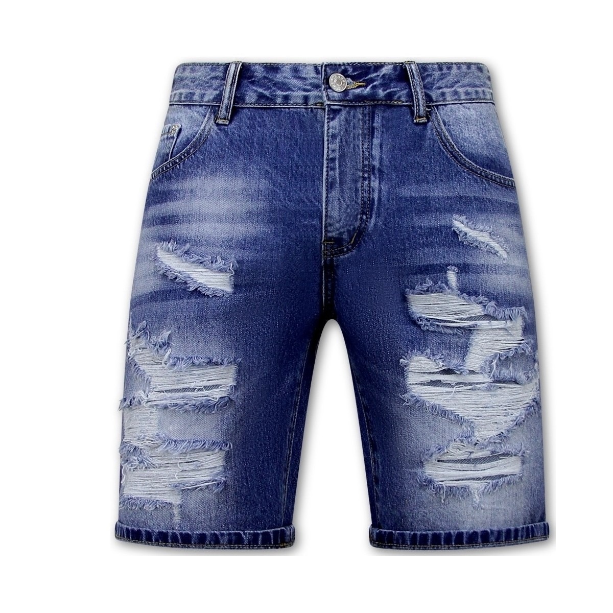 Enos - Gent Jeans Shorts Blue at Spartoo GOOFASH