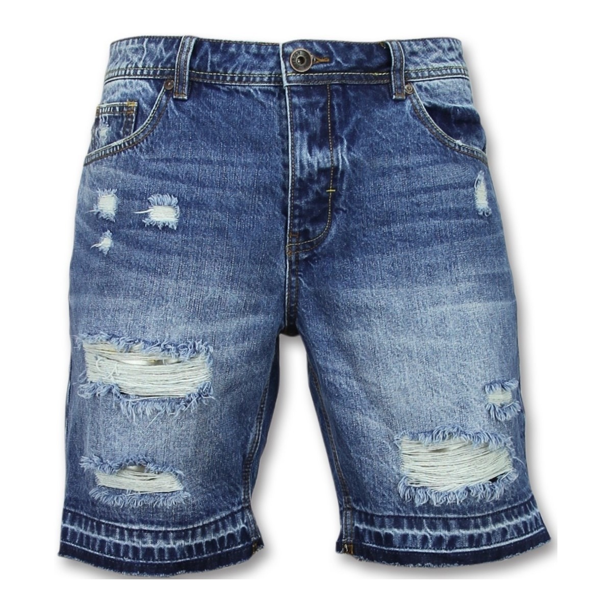 Enos - Jeans Shorts Blue for Men by Spartoo GOOFASH