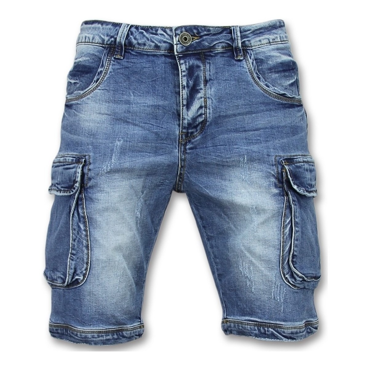 Enos - Men Jeans Shorts in Blue at Spartoo GOOFASH