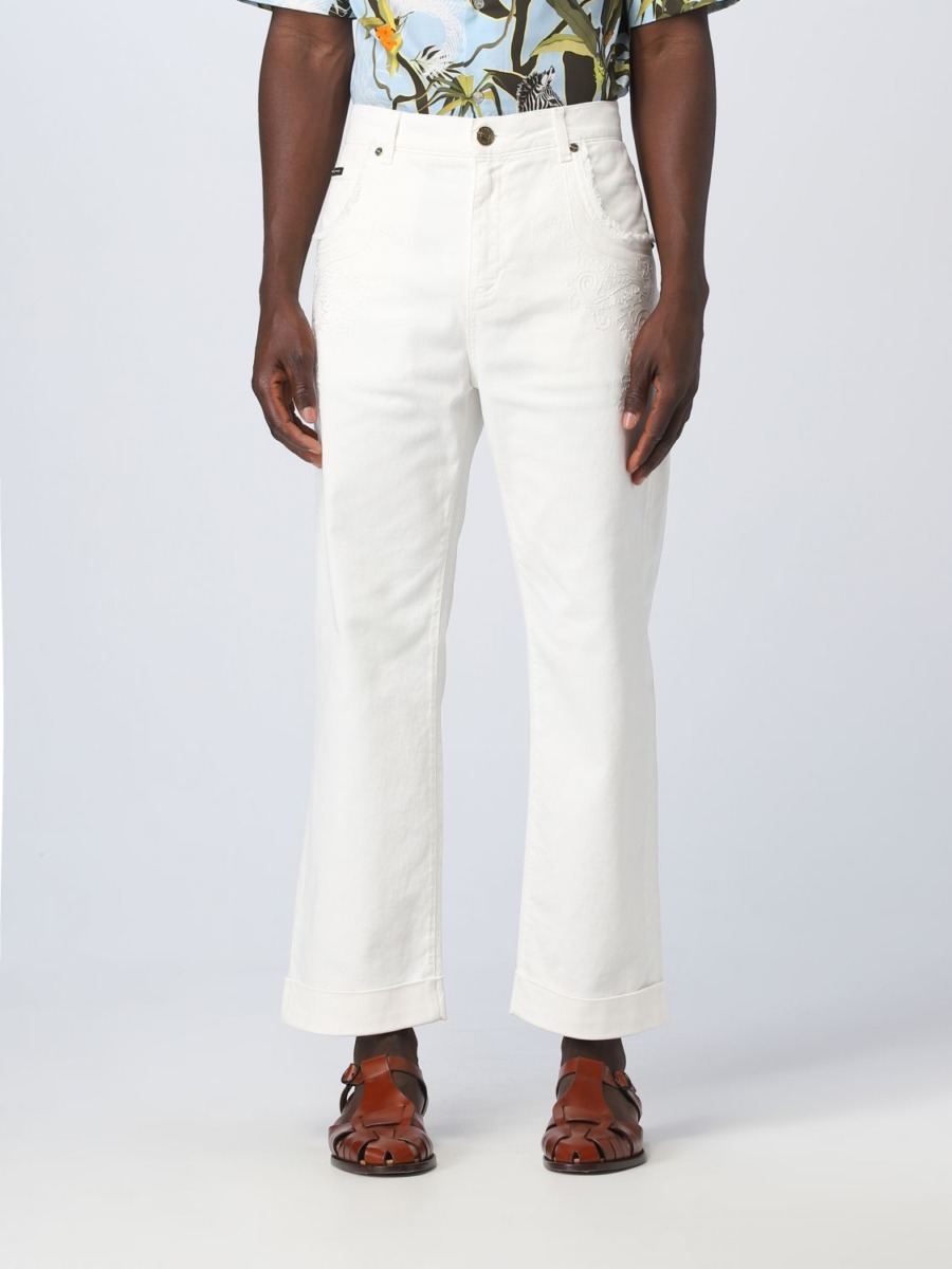 Etro - Man Jeans White at Giglio GOOFASH