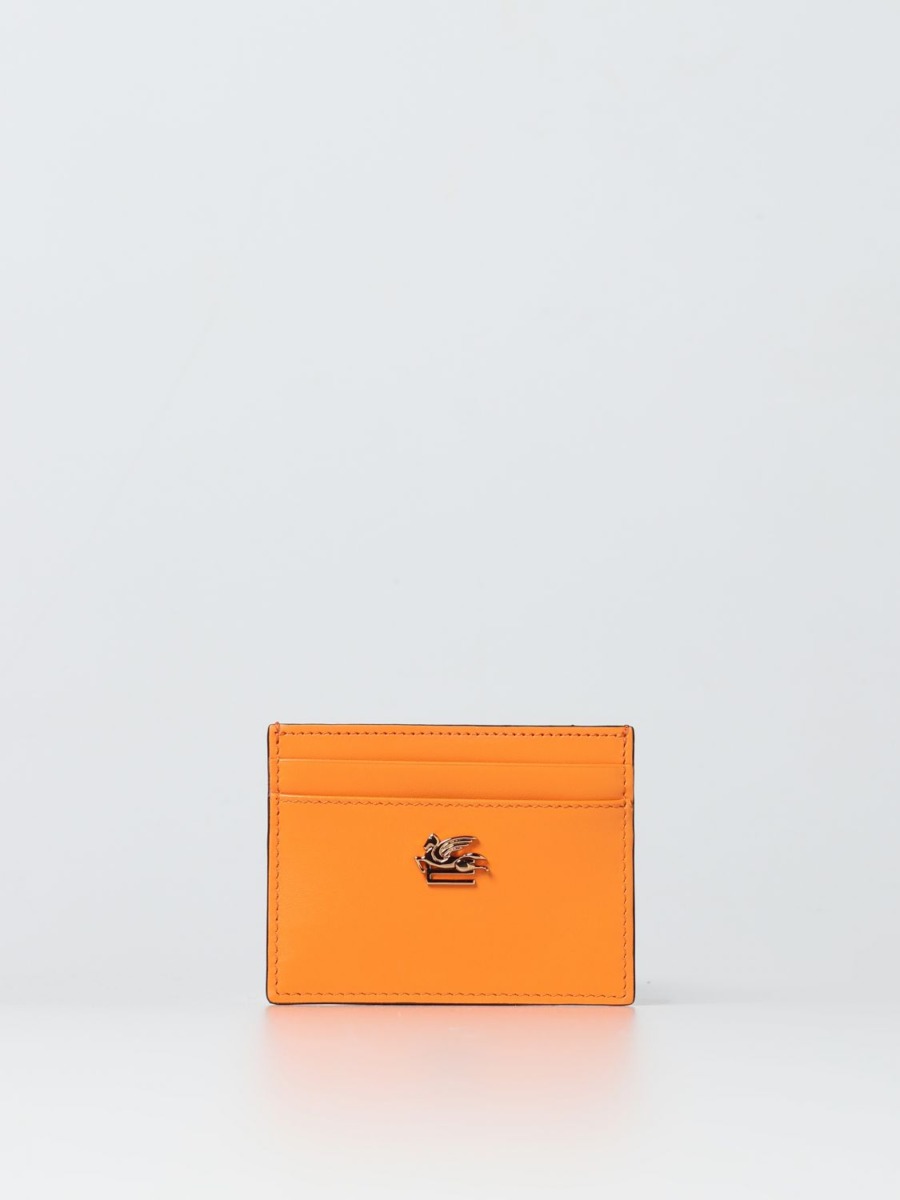 Etro Orange Wallet Giglio Ladies GOOFASH