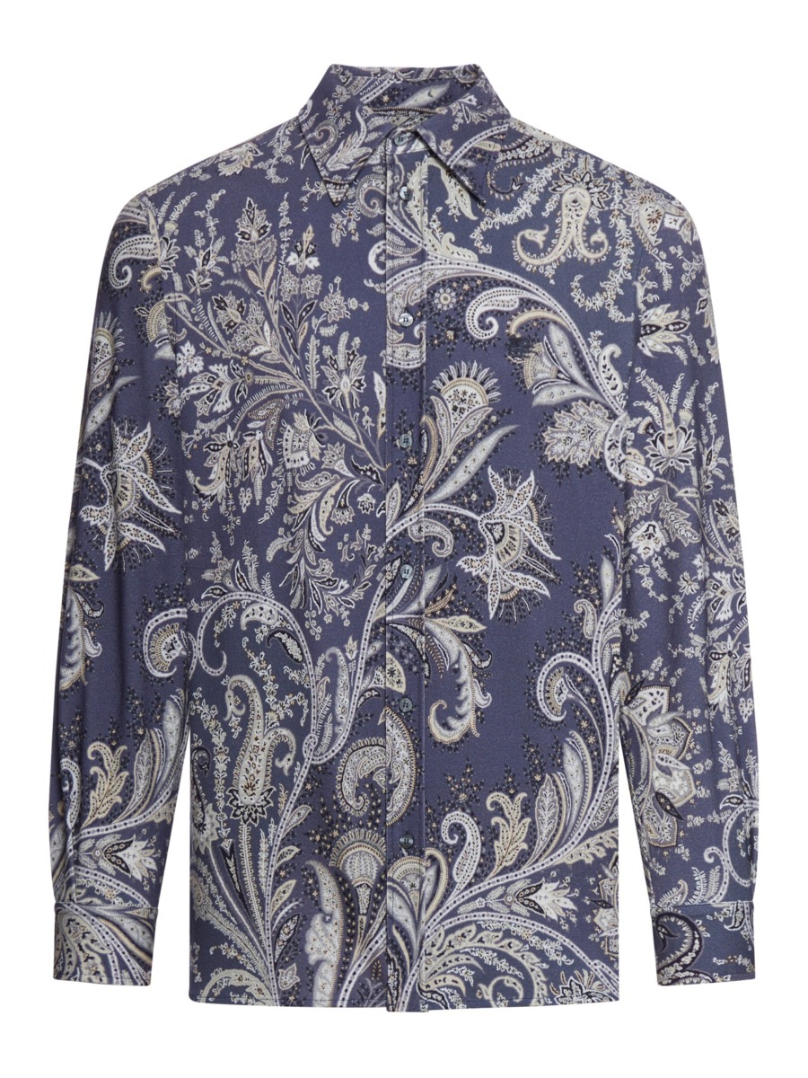 Etro Poloshirt in Blue from Suitnegozi GOOFASH