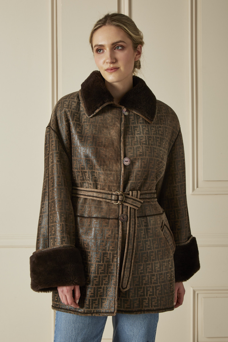 Fendi Brown Coat for Woman by WGACA GOOFASH