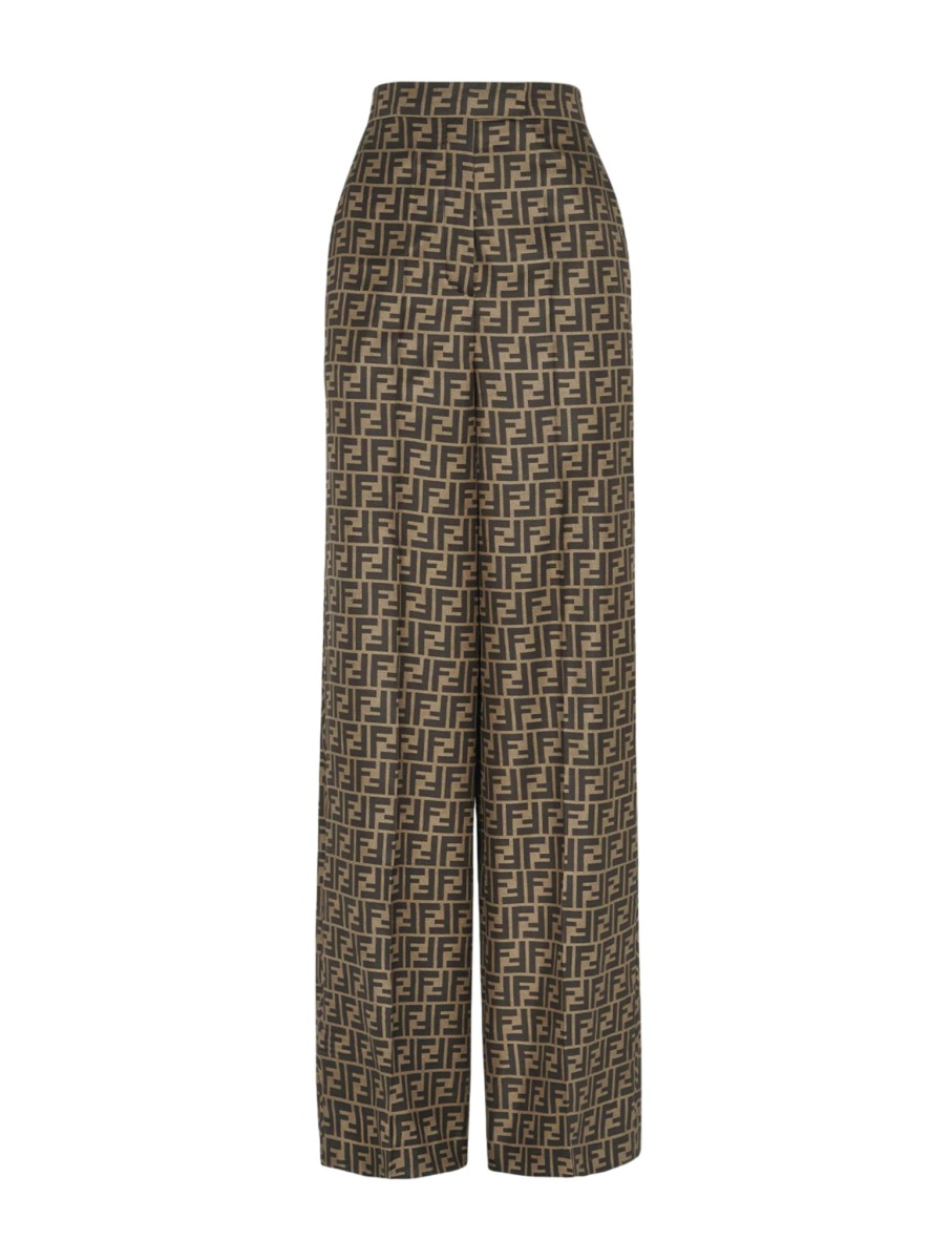 Fendi Women Trousers Brown - Suitnegozi GOOFASH