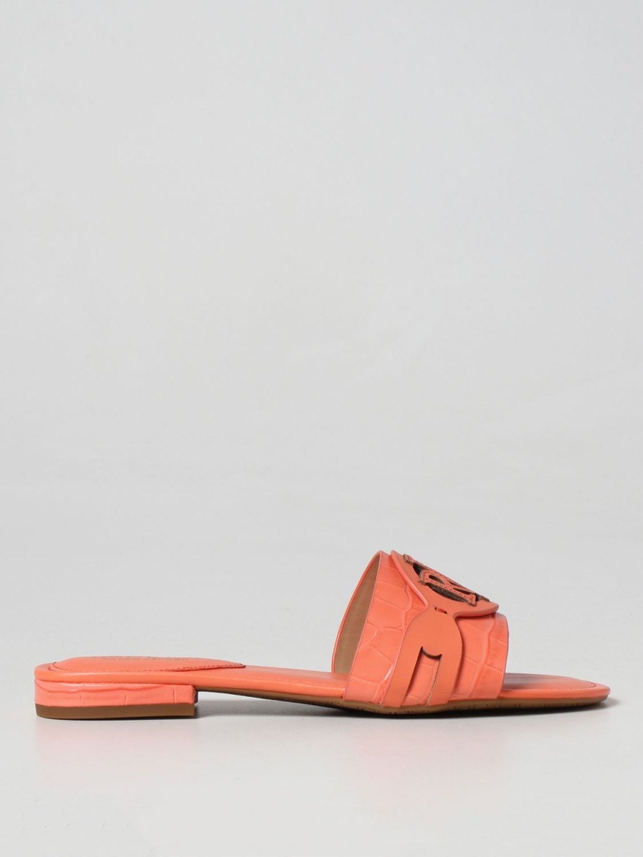 Flat Sandals Orange Ralph Lauren Giglio Ladies GOOFASH