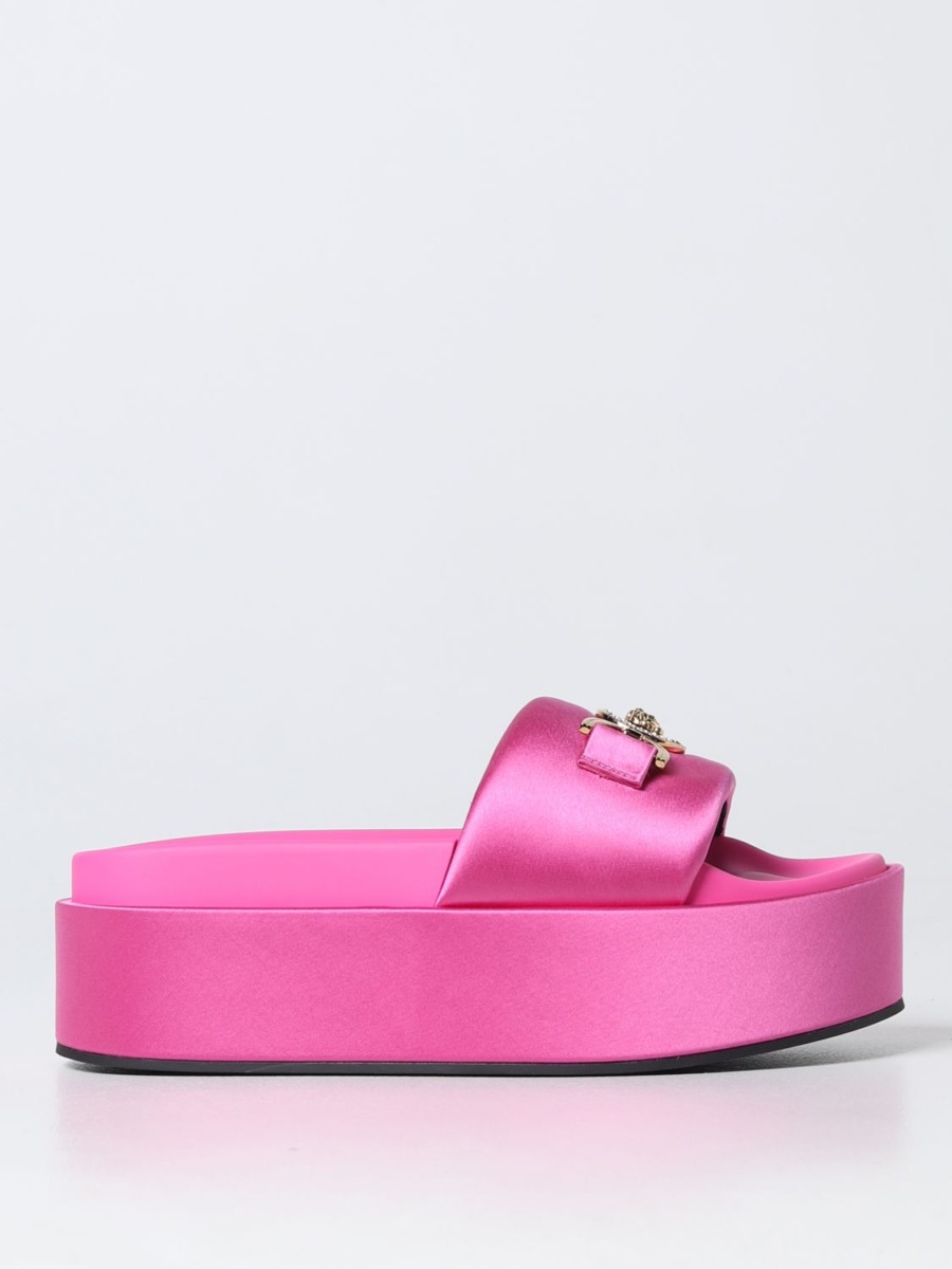 Flat Sandals Pink for Women at Giglio GOOFASH