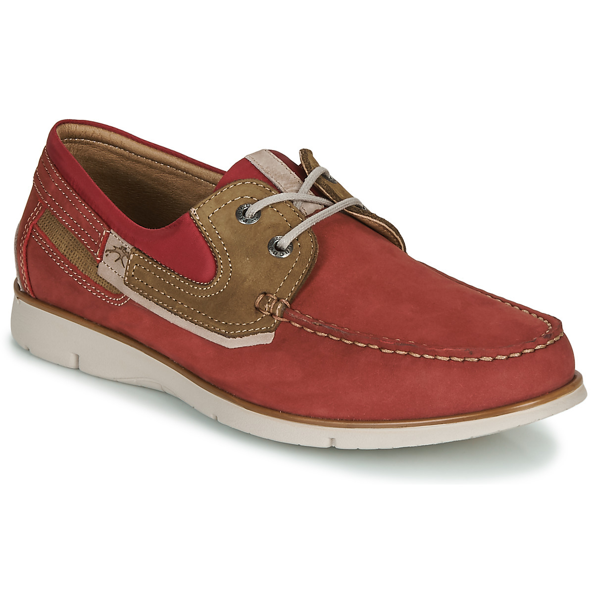Fluchos Boat Shoes in Red for Man from Spartoo GOOFASH