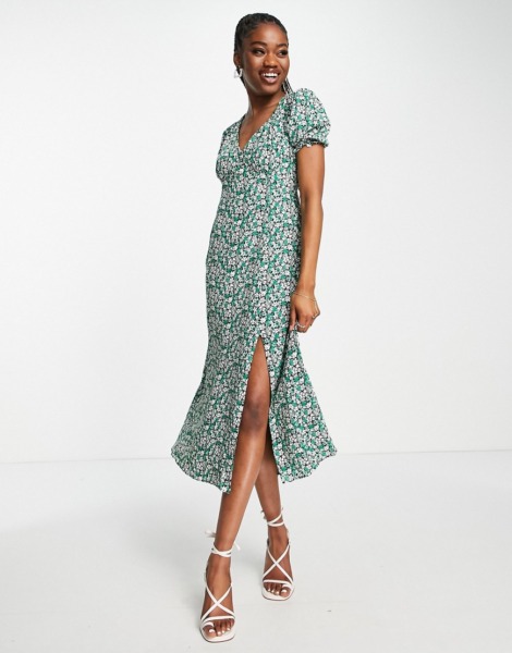 Forever New Woman Green Tea Dress by Asos GOOFASH