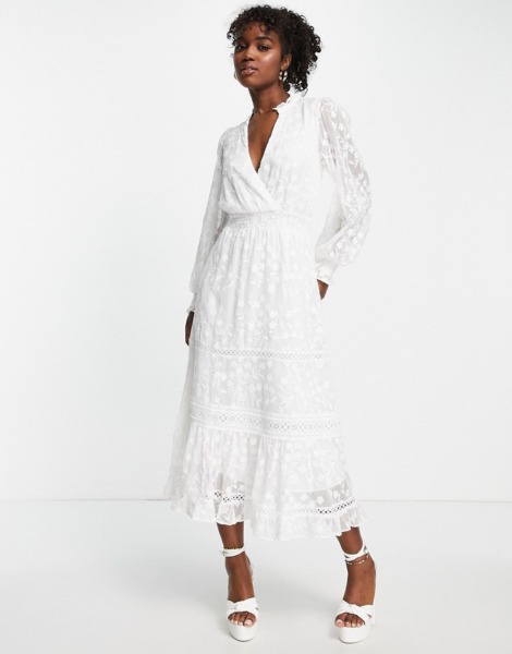 Forever New Woman White Midi Dress from Asos GOOFASH