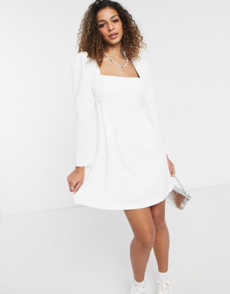 Forever New Women Mini Dress in White - Asos GOOFASH