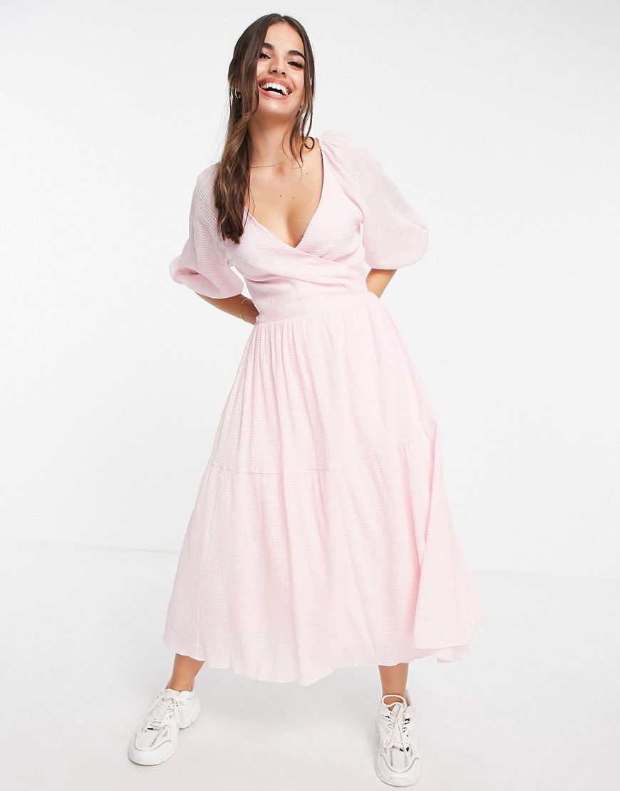 Forever New Womens Midi Dress in Pink by Asos GOOFASH