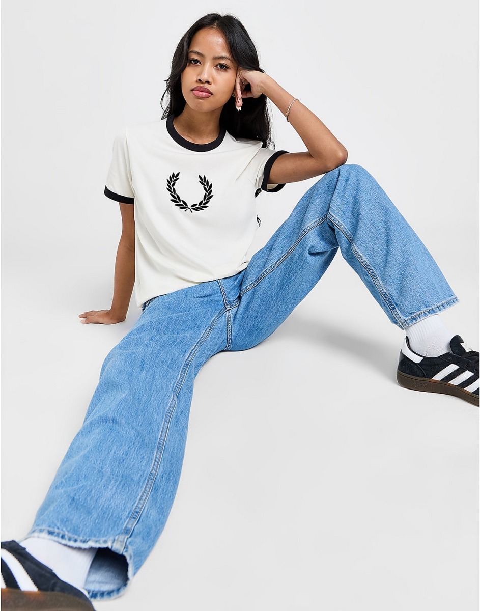 Fred Perry Lady T-Shirt White - JD Sports GOOFASH