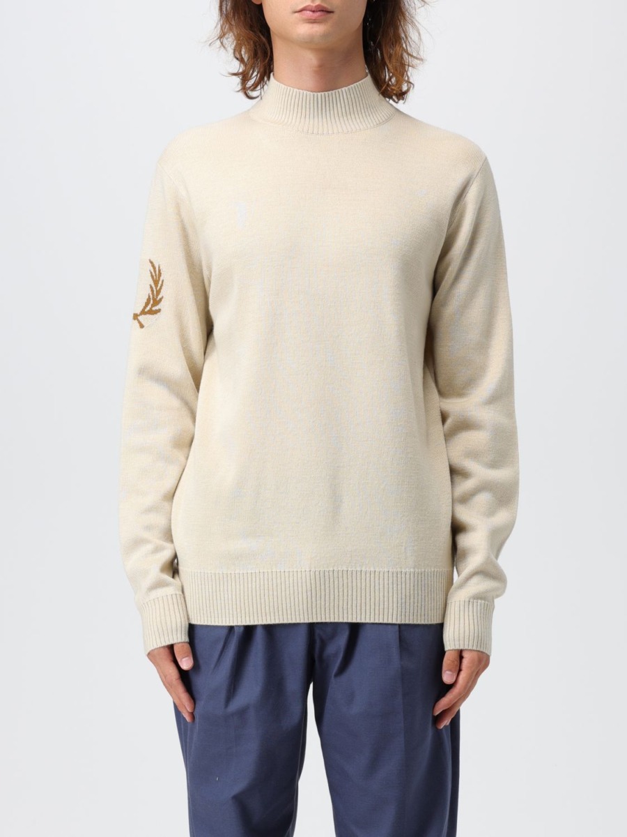 Fred Perry Men's Cream Jumper by Giglio GOOFASH