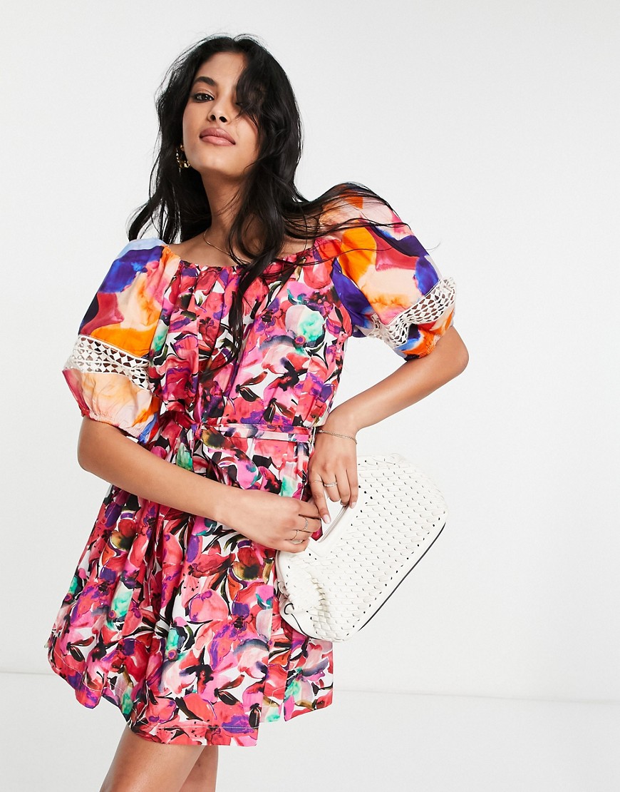 French Connection Women's Mini Dress in Pink Asos GOOFASH