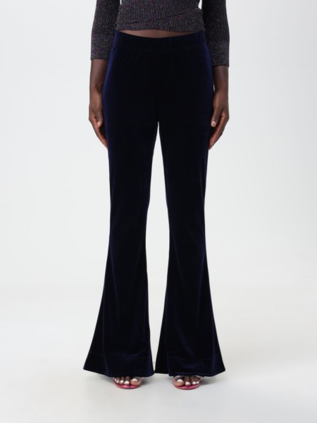 Ganni - Woman Trousers in Blue at Giglio GOOFASH
