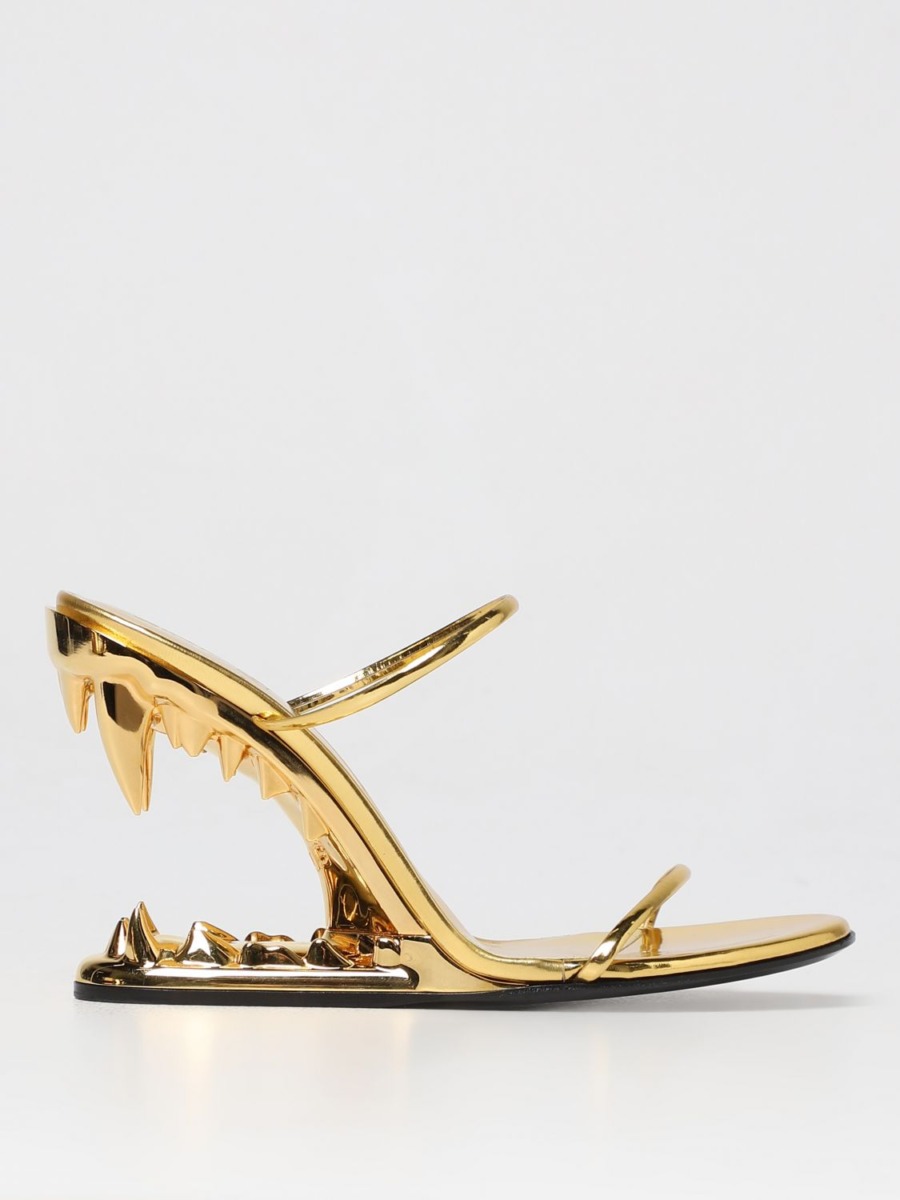 Gcds - Woman Heeled Sandals in Gold at Giglio GOOFASH