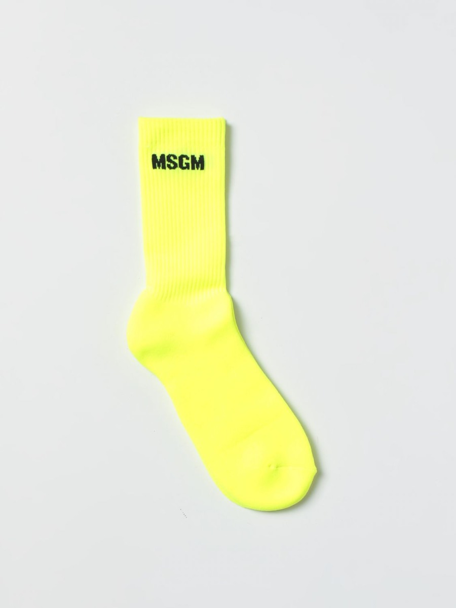 Gent Socks - Yellow - Msgm - Giglio GOOFASH