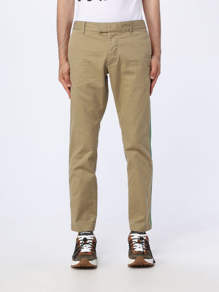 Gent Trousers in Grey Giglio Dsquared2 GOOFASH