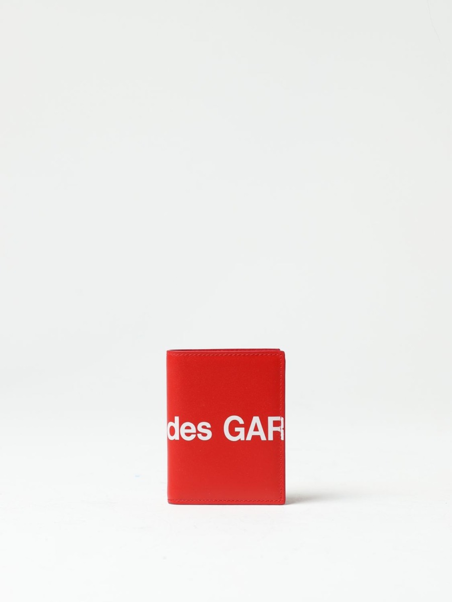 Gent Wallet in Red Giglio - Comme Des Garcons GOOFASH