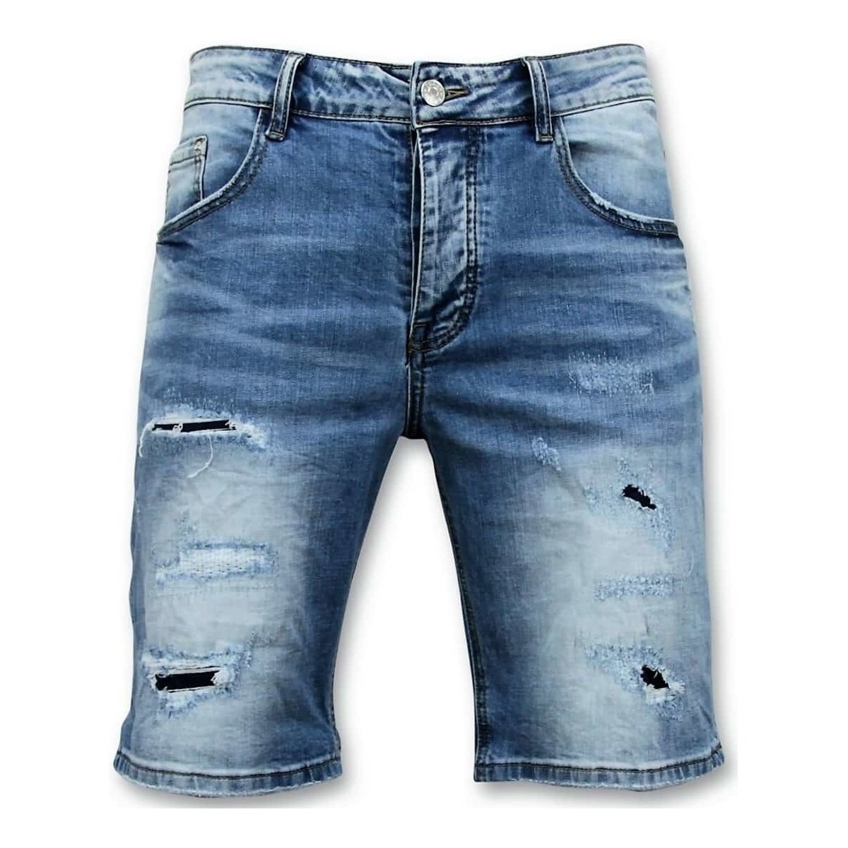 Gents Blue Jeans Shorts - Spartoo GOOFASH