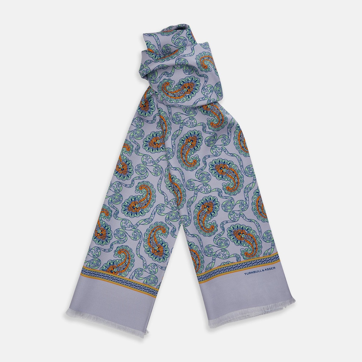 Gents Blue Scarf by Turnbull And Asser GOOFASH