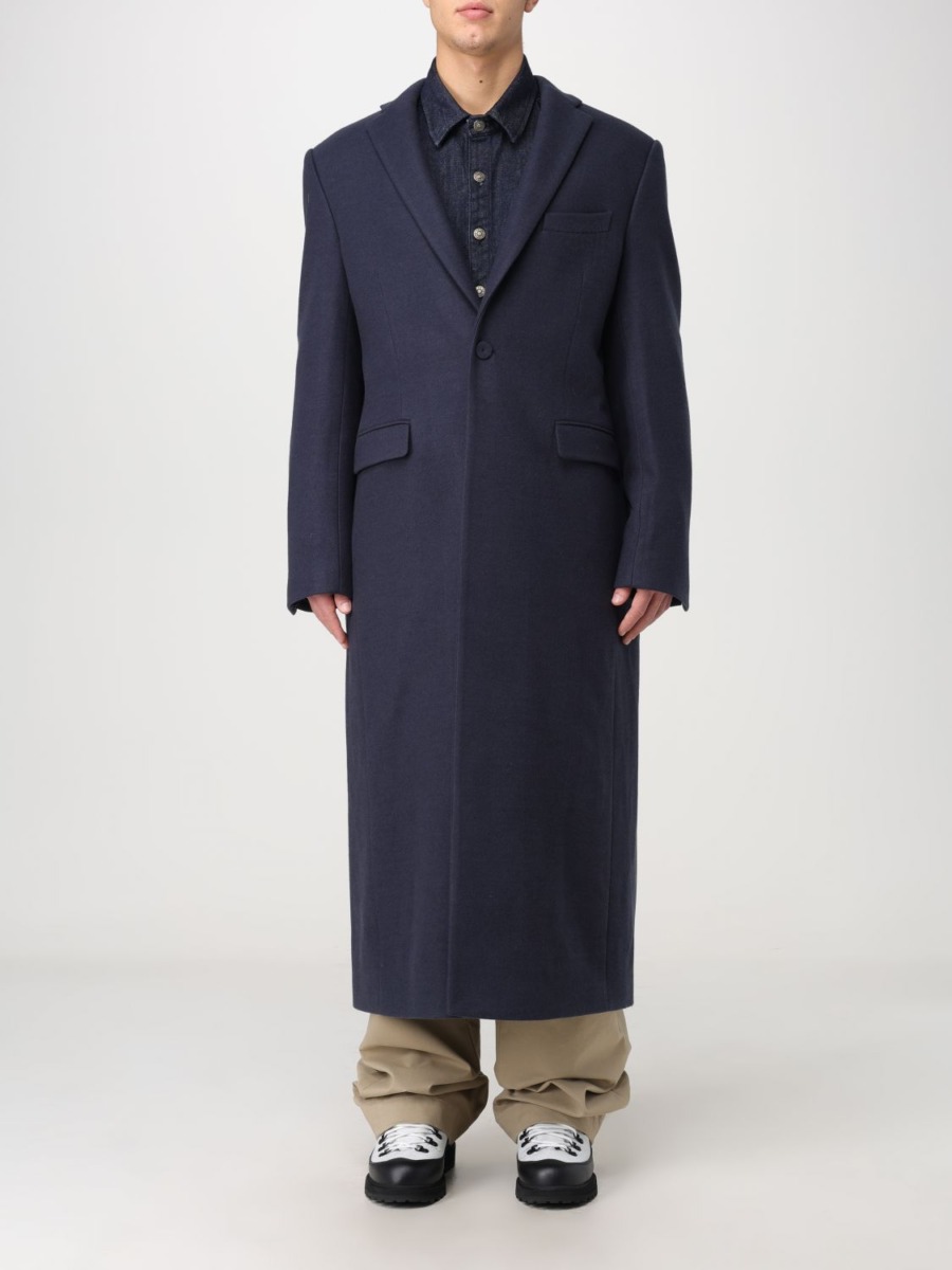 Gents Coat Blue by Giglio GOOFASH