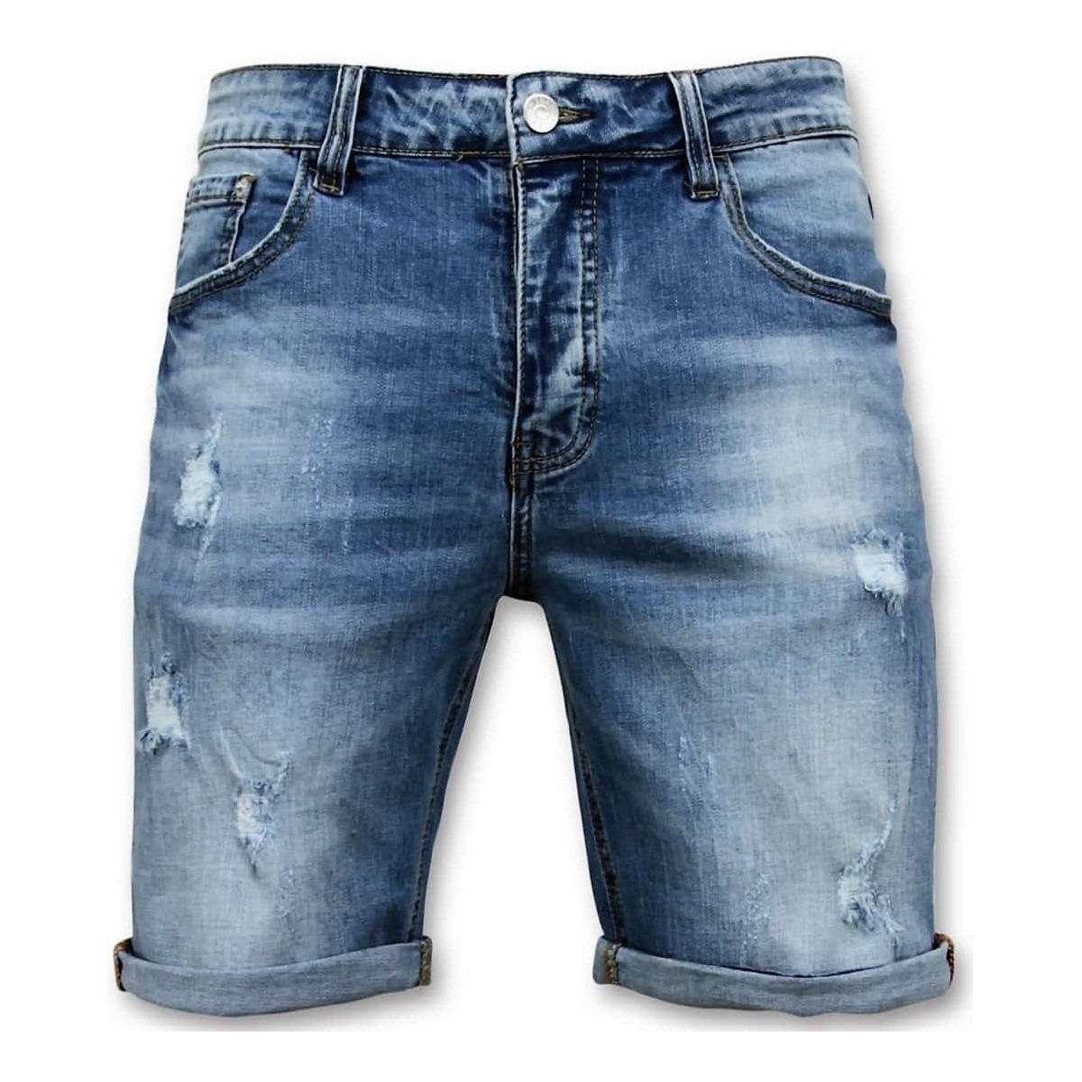Gents Denim Shorts Blue - Spartoo GOOFASH