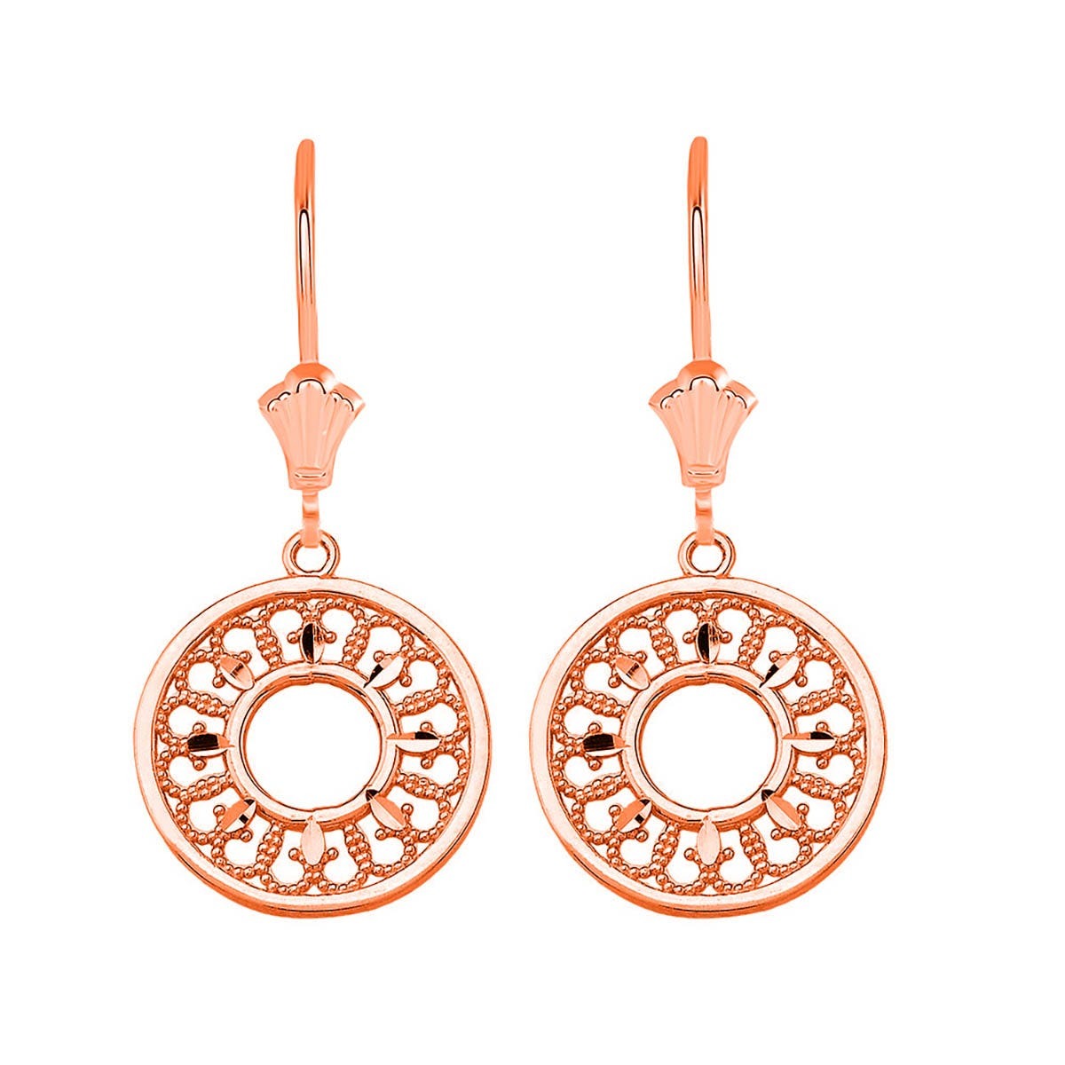 Gents Earrings Rose at Gold Boutique GOOFASH