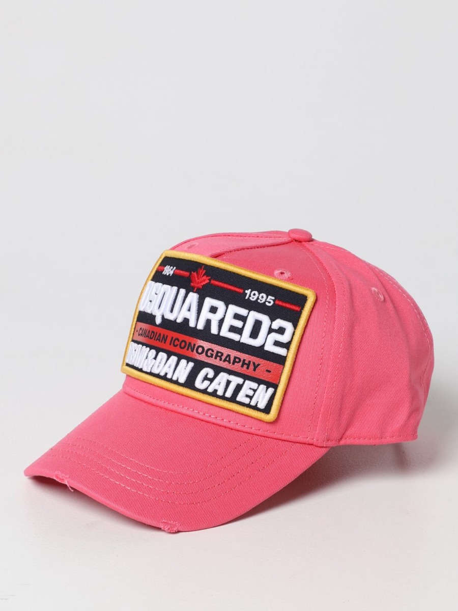 Gents Hat in Pink Dsquared2 Giglio GOOFASH
