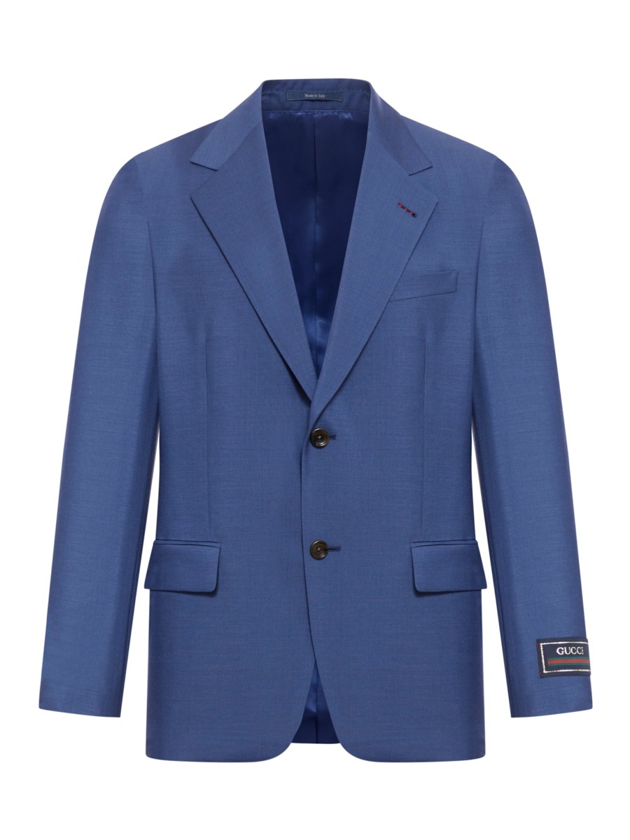 Gents Jacket - Blue - Suitnegozi - Gucci GOOFASH